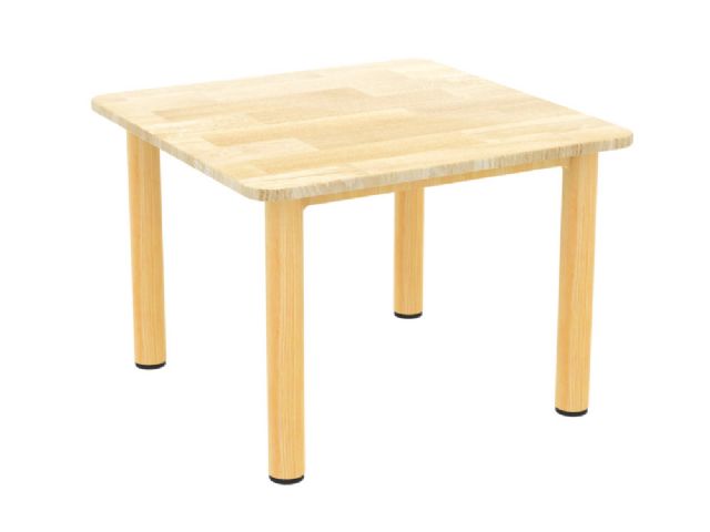 幼儿园儿童班级实木家具橡胶木面方桌HX4203A